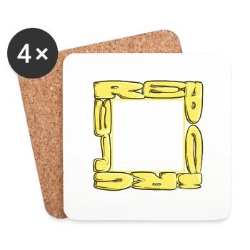Red Square - Coasters (set of 4) - white - Front