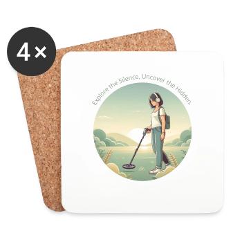 Ma passion la détection - Dessous de verre (lot de 4) - blanc - Devant