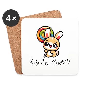 You're Ear-Resistible! - Coasters (set of 4) - white - Front