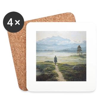 J’ai besoin d’aventure - Dessous de verre (lot de 4) - blanc - Devant