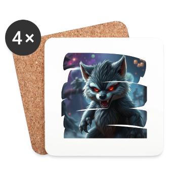 Monster 9 - Untersetzer (4er-Set) - Weiß - Vorne