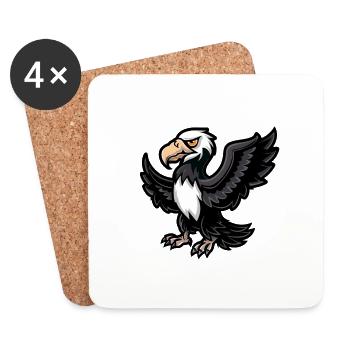 adler comic - Untersetzer (4er-Set) - Weiß - Vorne