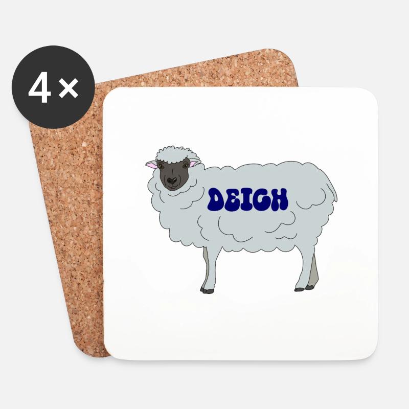 Deich - Untersetzer (4er-Set) - Weiß