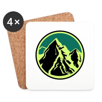 Mountains Mountains - Coasters (set of 4) - white - Front