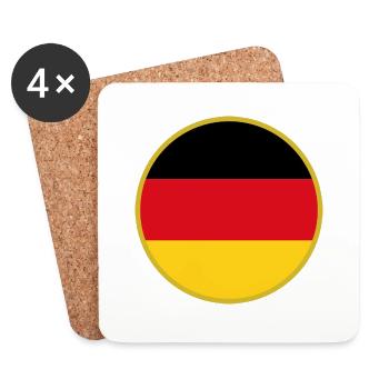 Ich liebe Deutschland, Eleganz Stil Design T-Shirt - Untersetzer (4er-Set) - Weiß - Vorne