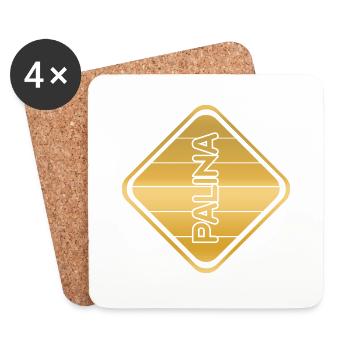 Palina comme prénom - Dessous de verre (lot de 4) - blanc - Devant