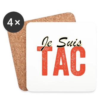 Ich bin TAC, ICT und TAC, lustiges Duo - Untersetzer (4er-Set) - Weiß - Vorne