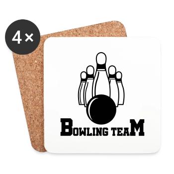 bowling team - Untersetzer (4er-Set) - Weiß - Vorne