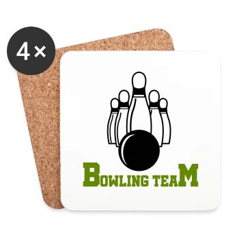 bowling team - Untersetzer (4er-Set) - Weiß - Vorne