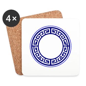 Greek Icon Circle - Coasters (set of 4) - white - Front