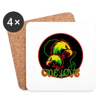 Reggae - Dessous de verre (lot de 4) - blanc - Devant