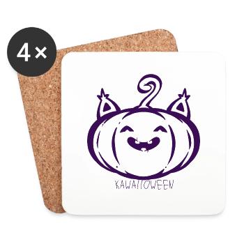 Kawaiioween - Dessous de verre (lot de 4) - blanc - Devant