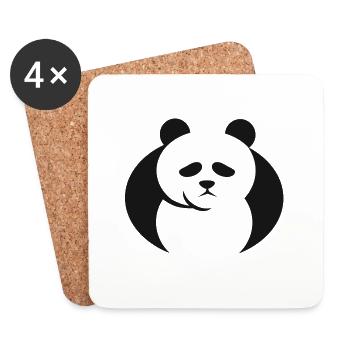 Pandabär - Untersetzer (4er-Set) - Weiß - Vorne