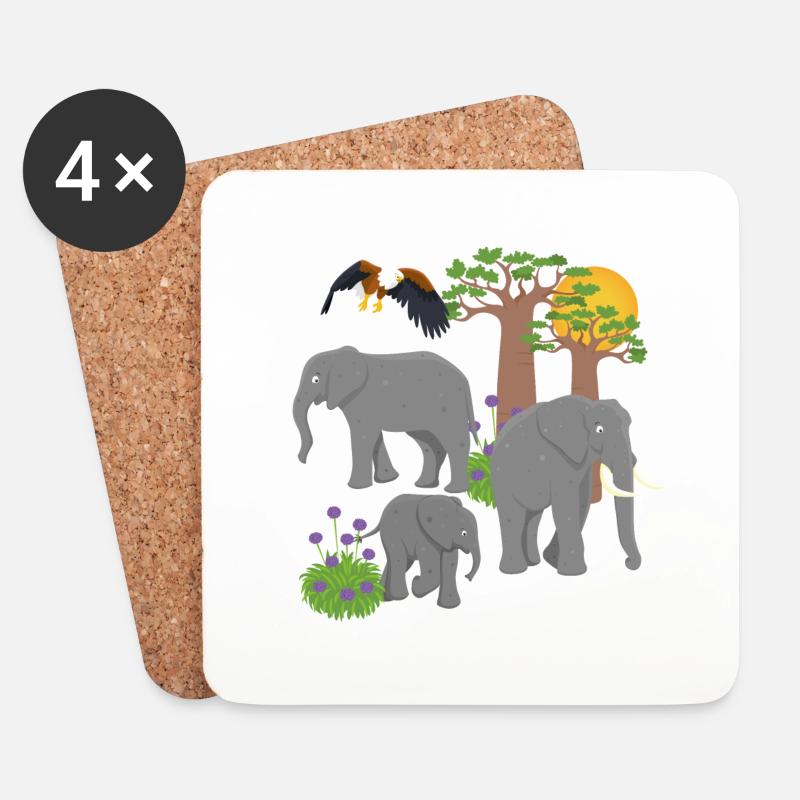 Suedafrika - Untersetzer (4er-Set) - Weiß