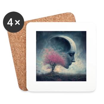 Peace of mind - Coasters (set of 4) - white - Front