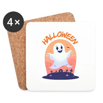 Halloween - Untersetzer (4er-Set) - Weiß - Vorne
