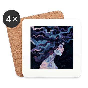 Mental Well - Being - Coasters (set of 4) - white - Front