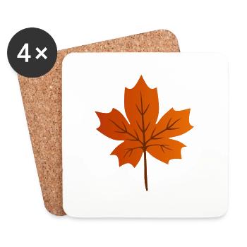 Maple Leaf - Coasters (set of 4) - white - Front