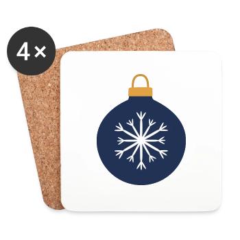 Christmas Bauble - Coasters (set of 4) - white - Front