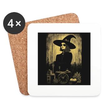 Halloween Witch - Coasters (set of 4) - white - Front
