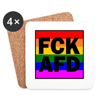 Fck afd - Coasters (set of 4) - white - Front
