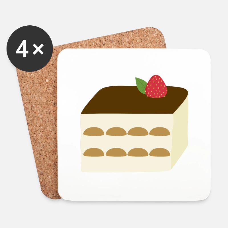 Tiramisu - Untersetzer (4er-Set) - Weiß