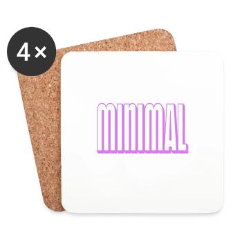 Minimal Purple - Coasters (set of 4) - white - Front