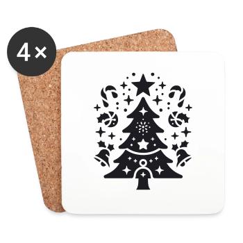 Christmas - Untersetzer (4er-Set) - Weiß - Vorne