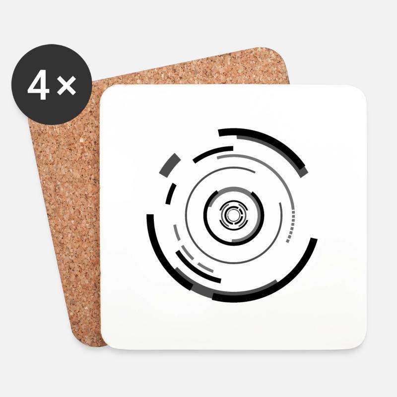 Spiral - Untersetzer (4er-Set) - Weiß