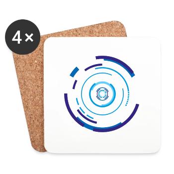 Spiral Blue - Untersetzer (4er-Set) - Weiß - Vorne