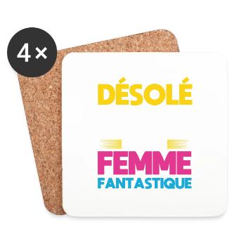 désolé cet homme est déjà pris - Dessous de verre (lot de 4) - blanc - Devant