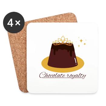 Chocolate royalty - Coasters (set of 4) - white - Front