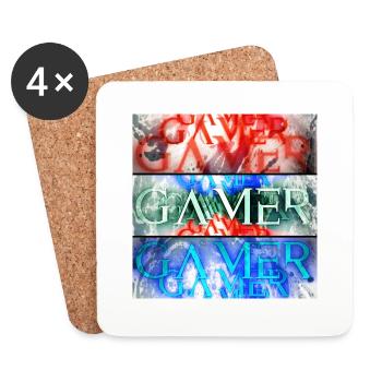 Gamer - Untersetzer (4er-Set) - Weiß - Vorne