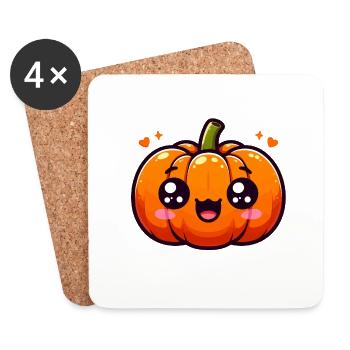 Cute Love Pumpkin - Coasters (set of 4) - white - Front