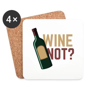 Wein nicht? - Untersetzer (4er-Set) - Weiß - Vorne