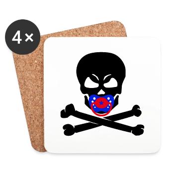 BABY SKULL 3C - Coasters (set of 4) - white - Front