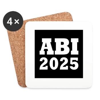 Abi 2025 - Dessous de verre (lot de 4) - blanc - Devant