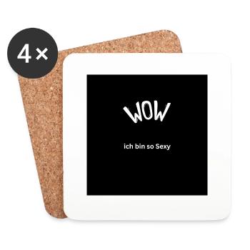 Sexy - Untersetzer (4er-Set) - Weiß - Vorne