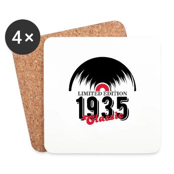Limitierte Auflage 1935 Klassisches Vinyl - Untersetzer (4er-Set) - Weiß - Vorne
