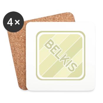 Belkis als Mädchenname - Untersetzer (4er-Set) - Weiß - Vorne