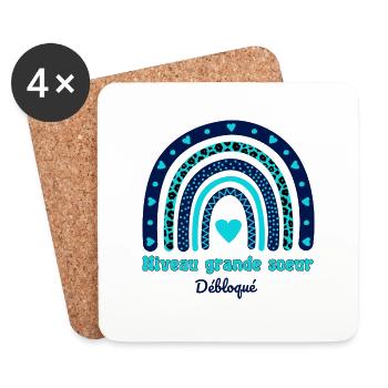 Big Sister Level Unlocked - Coasters (set of 4) - white - Front