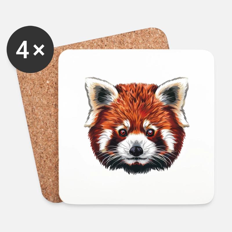 Roter Panda Kleiner Panda Red Panda - Untersetzer (4er-Set) - Weiß