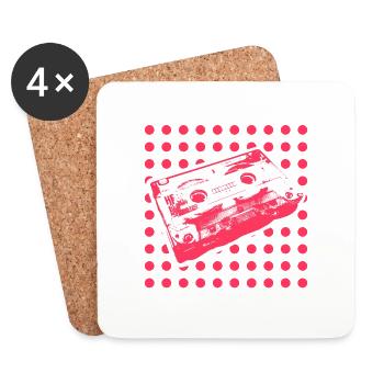 Kids from the 90s - dot red dot - Untersetzer (4er-Set) - Weiß - Vorne