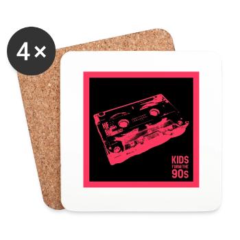 Kids from the 90s - bold red MC feeling - Untersetzer (4er-Set) - Weiß - Vorne