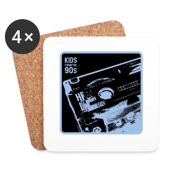 Kids from the 90s - black blue close-up - Untersetzer (4er-Set) - Weiß - Vorne