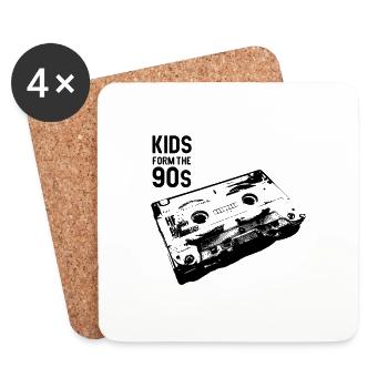 Kids from the 90s - black look - Untersetzer (4er-Set) - Weiß - Vorne