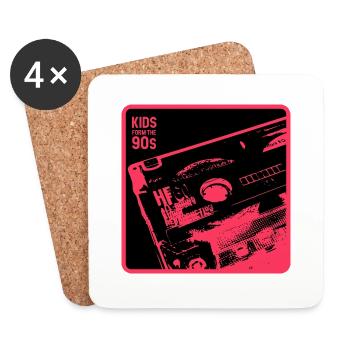 Kids from the 90s - red MC close-up - Untersetzer (4er-Set) - Weiß - Vorne