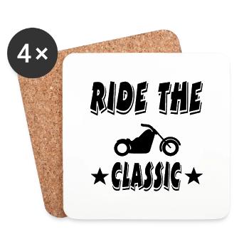 Motorcycle - Coasters (set of 4) - white - Front