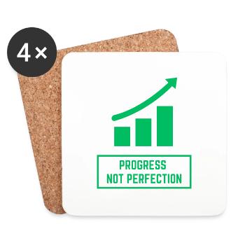 Progress Not Perfection - Coasters (set of 4) - white - Front