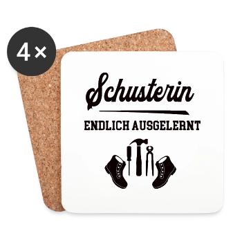 Schusterin Ausbildung Bestanden Azubi Schusterei - Untersetzer (4er-Set) - Weiß - Vorne